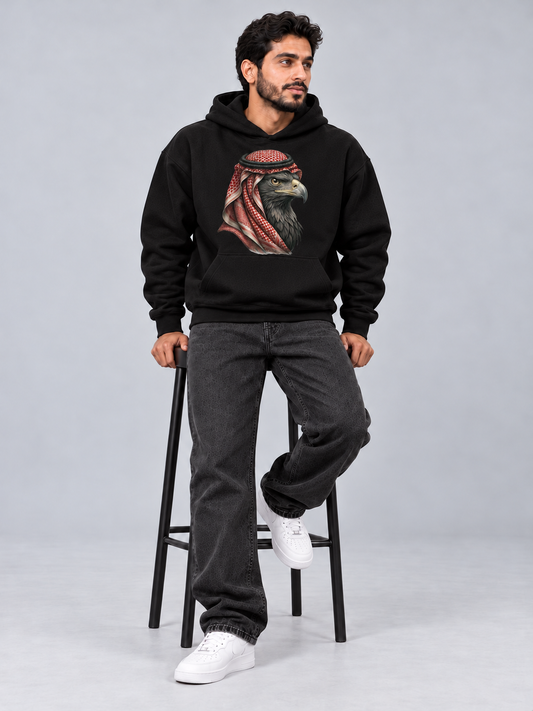 Eagle Of The Arabs Oversized Black Hoodie