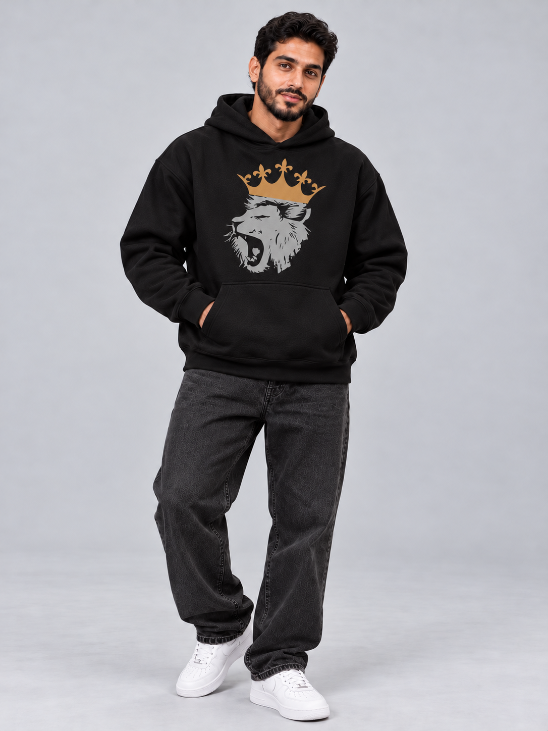 Lion King Oversized Black Hoodie