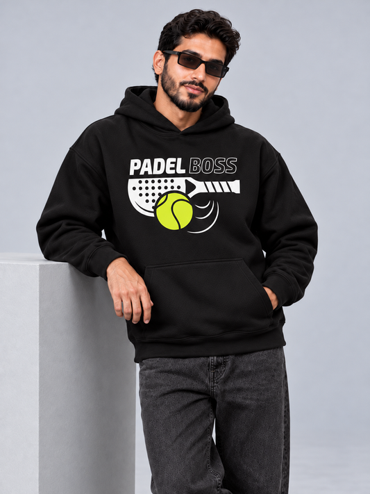 Padel Boss Oversized Black Hoodie