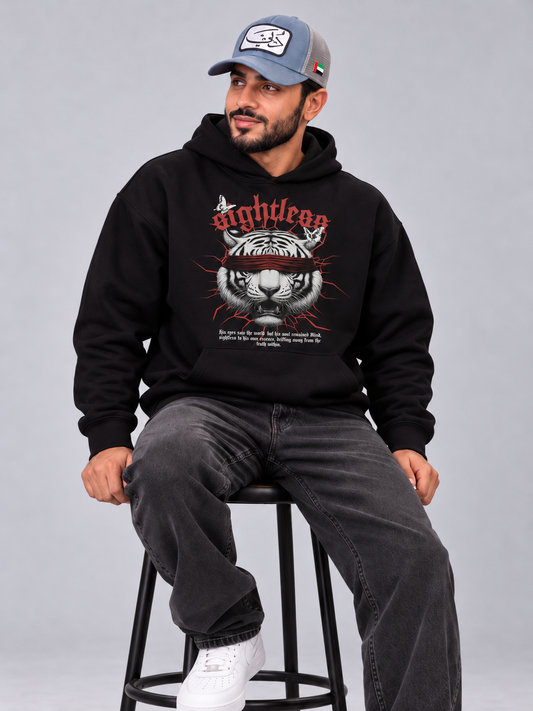 Sightless Oversized Black Hoodie