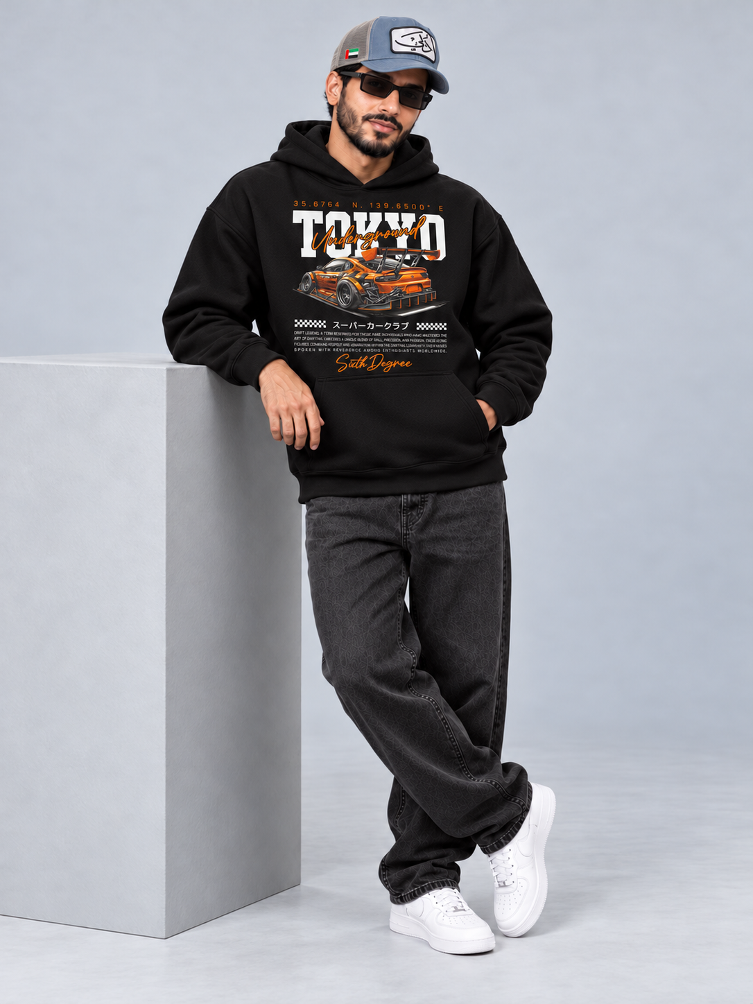 Tokyo Underground Oversized Black Hoodie