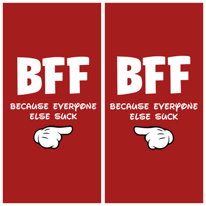 BFF Couple Hoodies - Red Edition - Sixth Degree Clothing